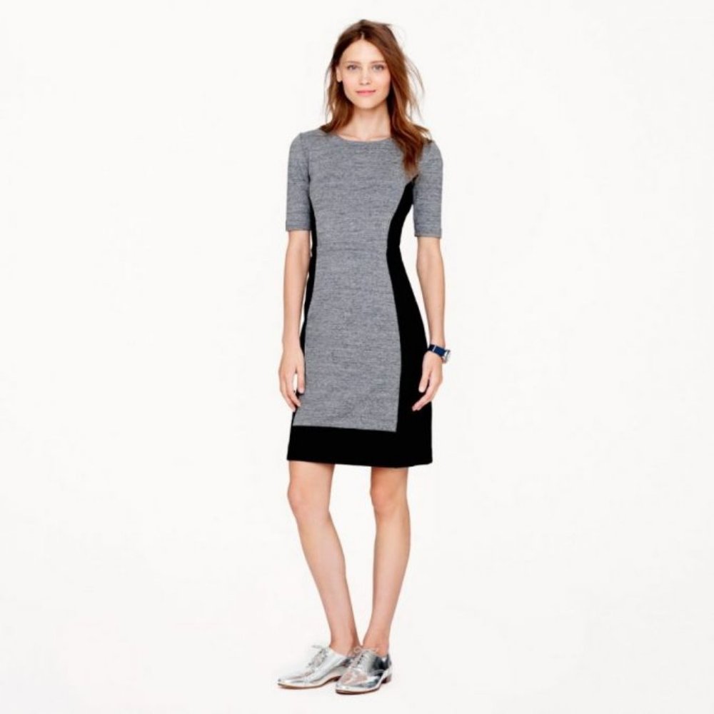 J.Crew Grey and Black Dress